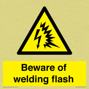 Beware of welding flash